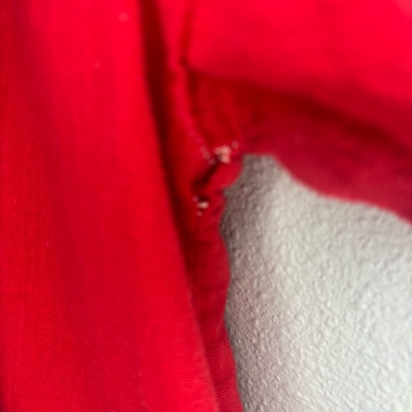 VINTAGE Made in India 100% Cotton Red Short Sleeve Button Up Top w/ Cherries SzM - Picture 10 of 15